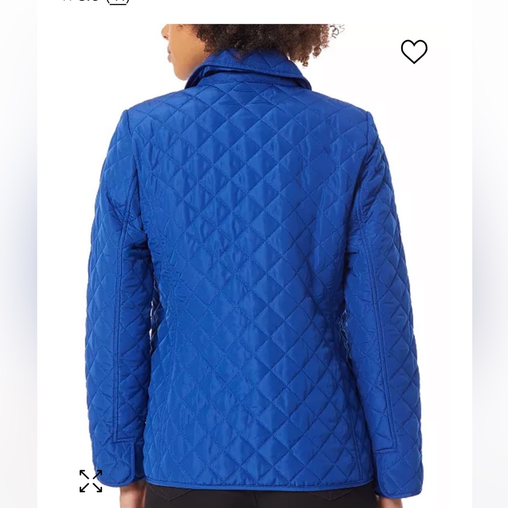 A diamond quilting lends a sleek finish to this Jones New York jacket - Picture 3 of 4